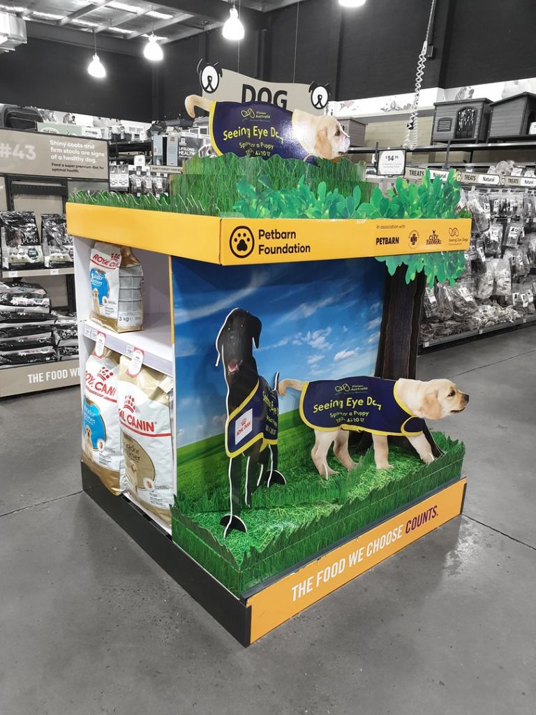 Petbarn Seeing Eye Dog Pallet Display id8 Studio
