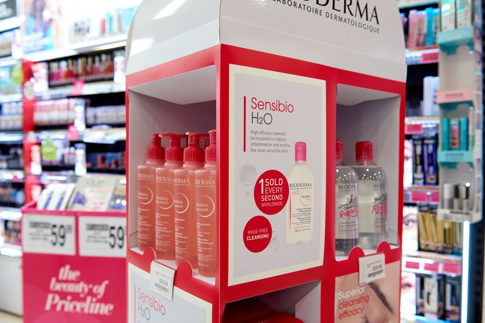 Bioderma product display stand