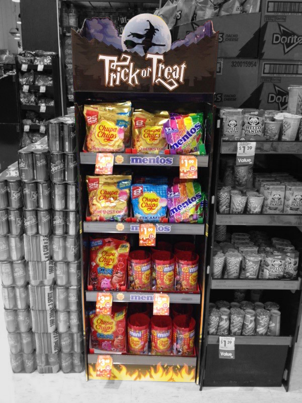 'Trick or Treat' Halloween Chupa Chups product display stand