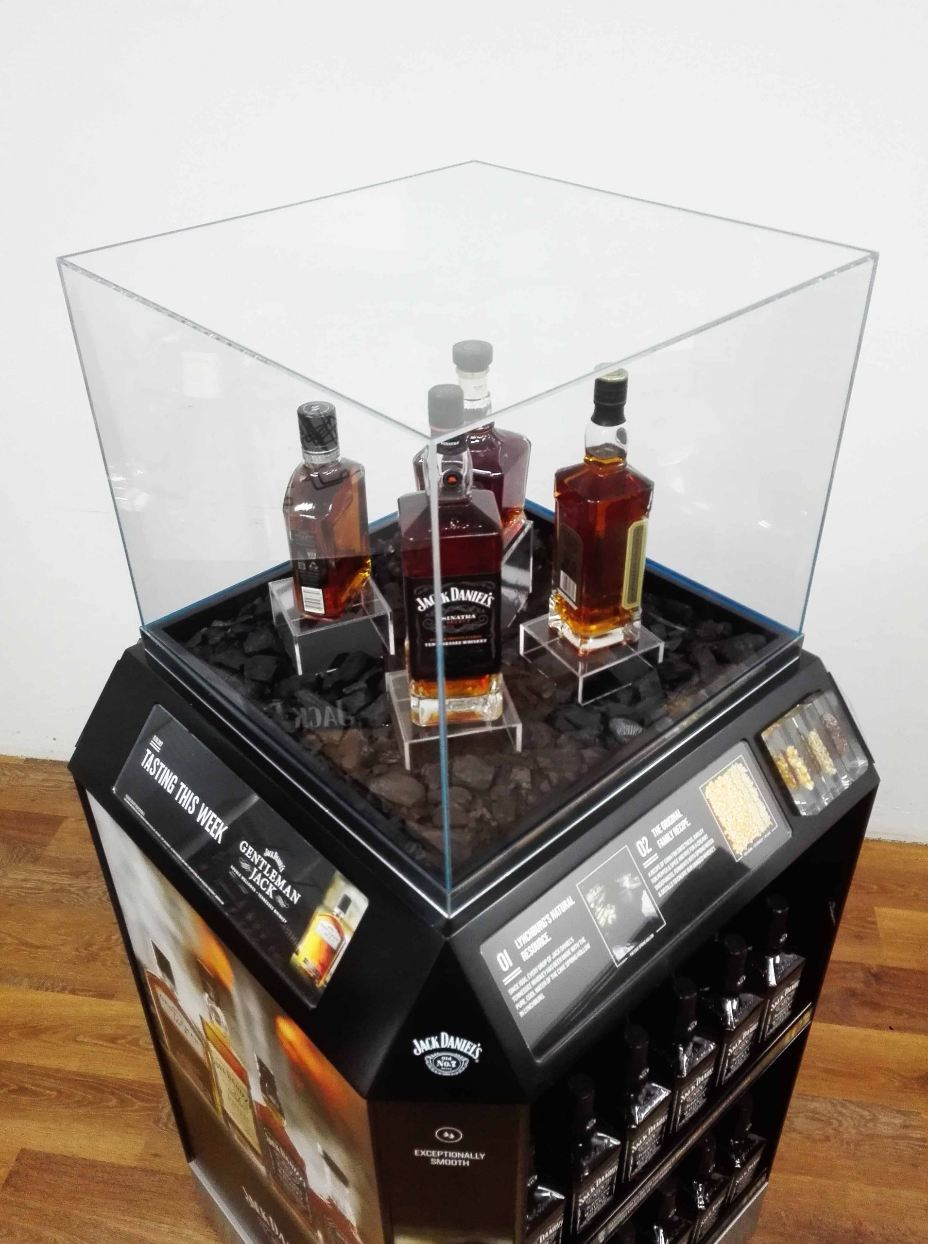 Jack Daniels 'Super Premium' Whiskey product display stand